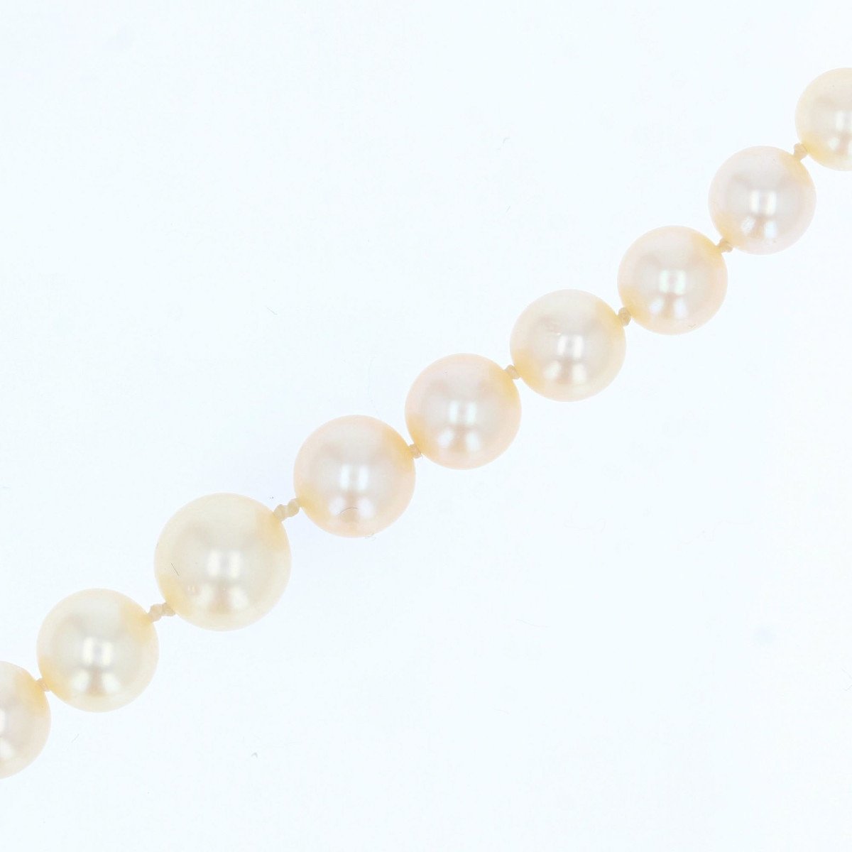 Necklace Falling Golden Cultured Pearls-photo-3