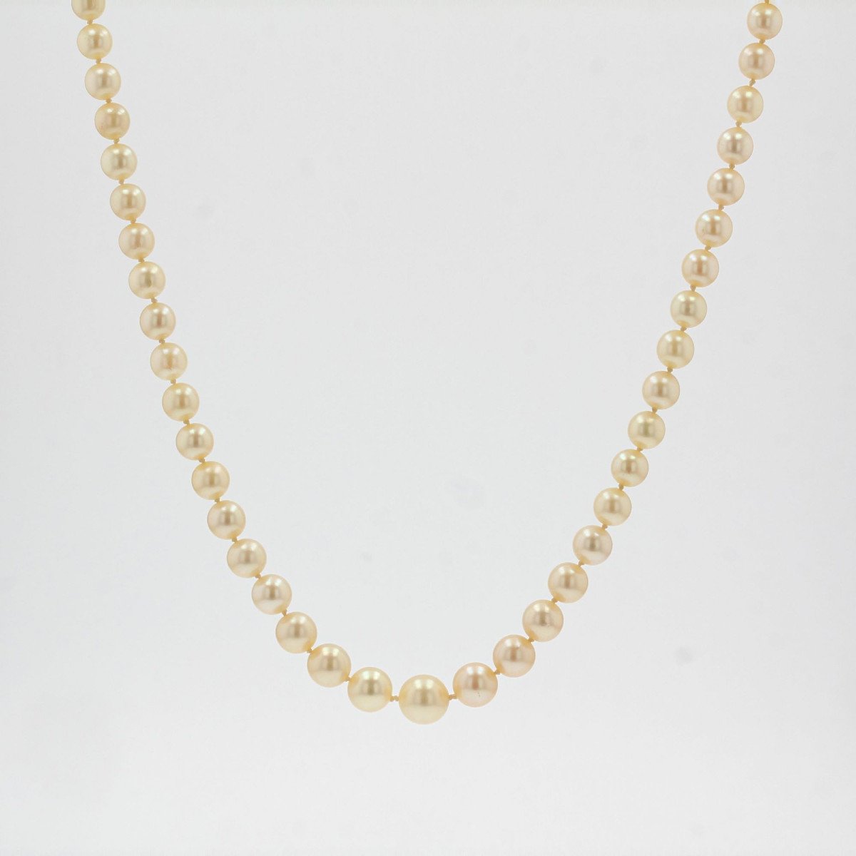 Necklace Falling Golden Cultured Pearls-photo-6