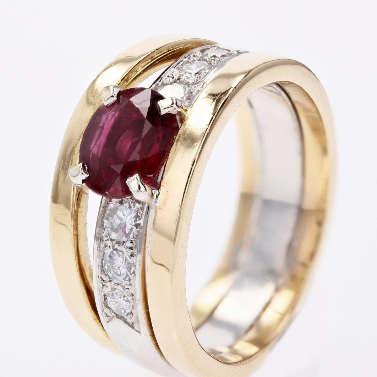 Bague Rubis Diamants 2 Ors-photo-4