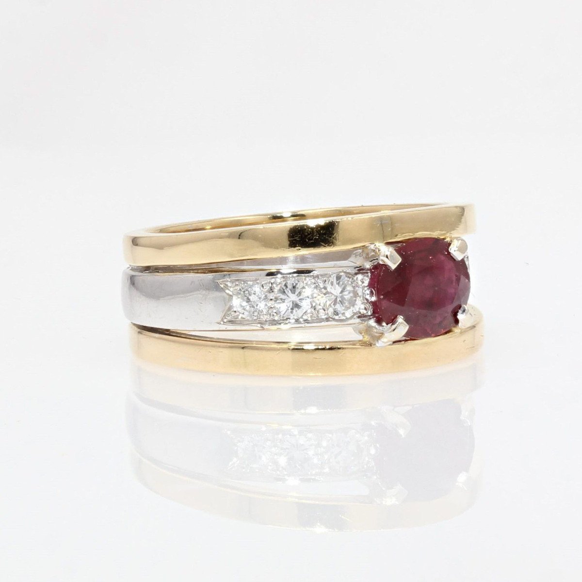 Bague Rubis Diamants 2 Ors-photo-1