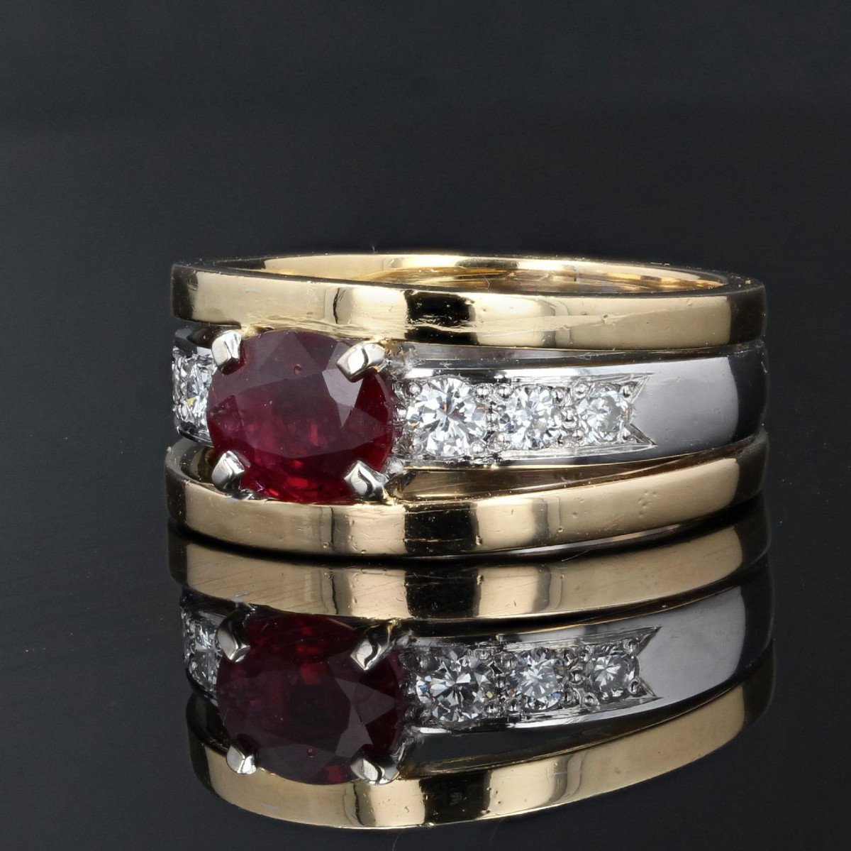 Ruby Diamond Ring 2 Gold-photo-4