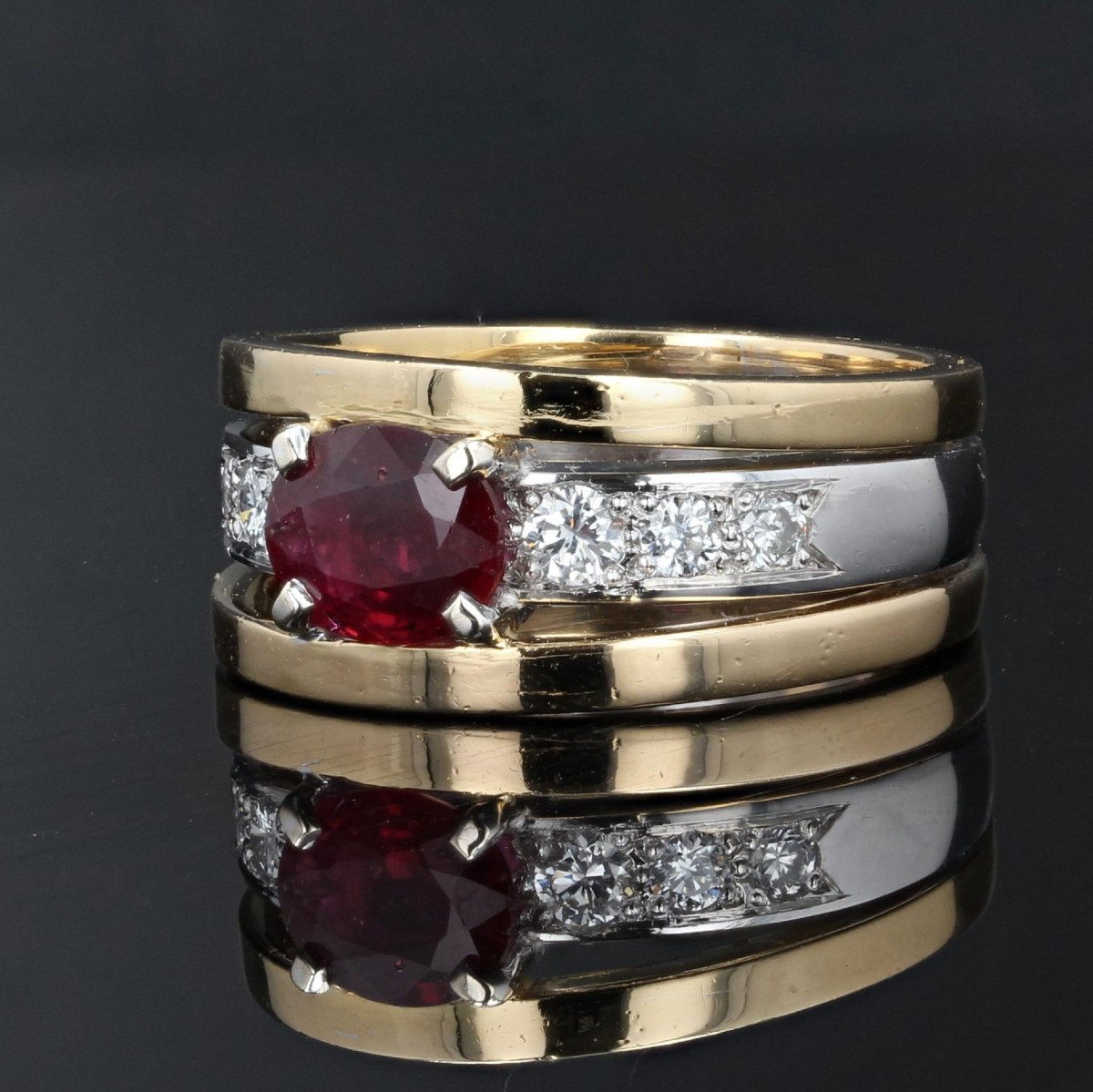 Bague Rubis Diamants 2 Ors-photo-4