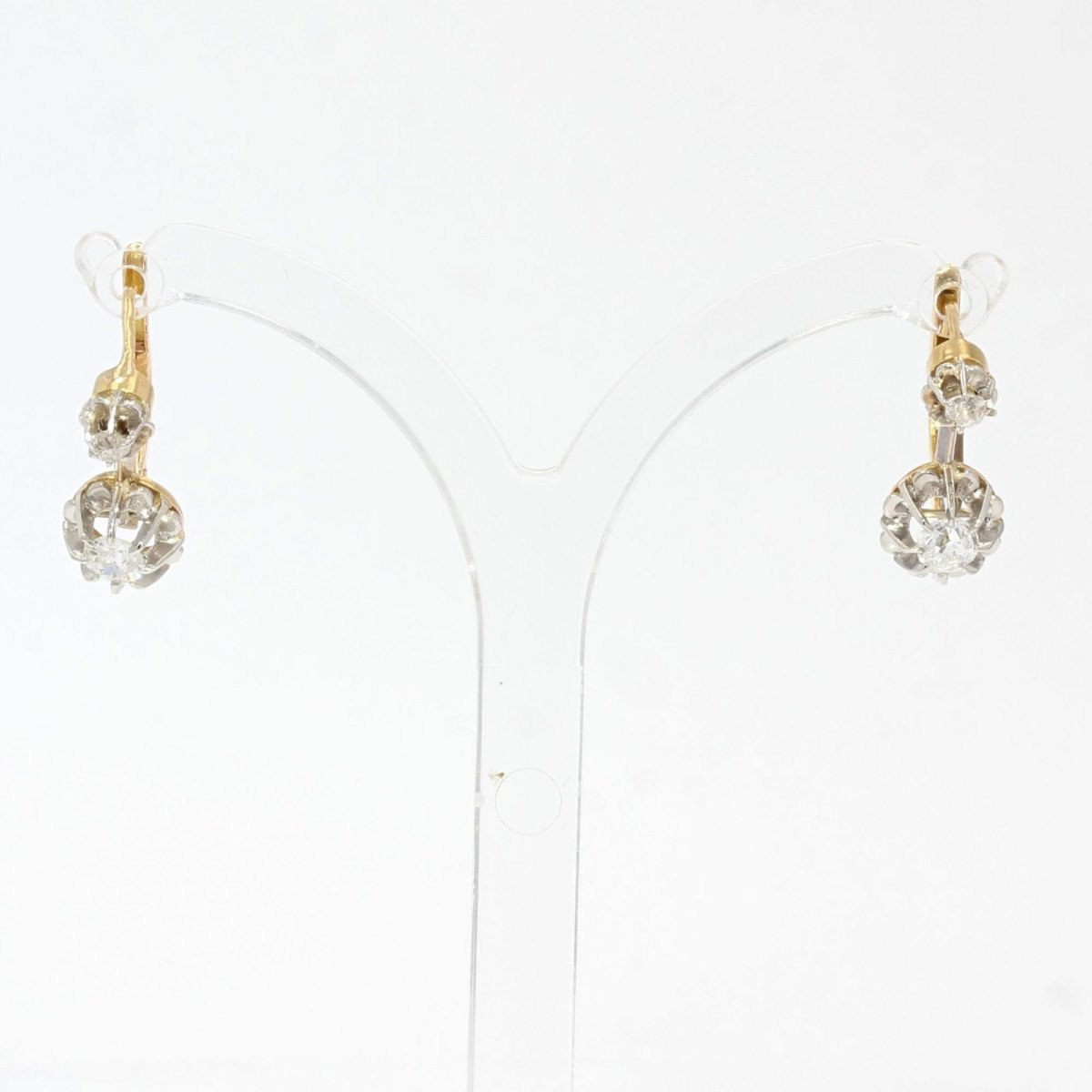 Old Trembling Diamond Earrings-photo-4