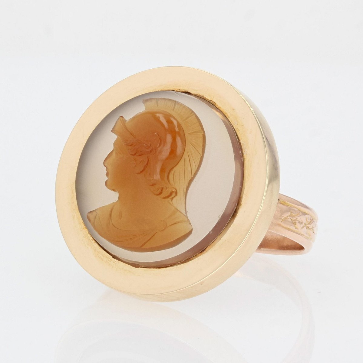 Cameo Ring On Old Agate-photo-2