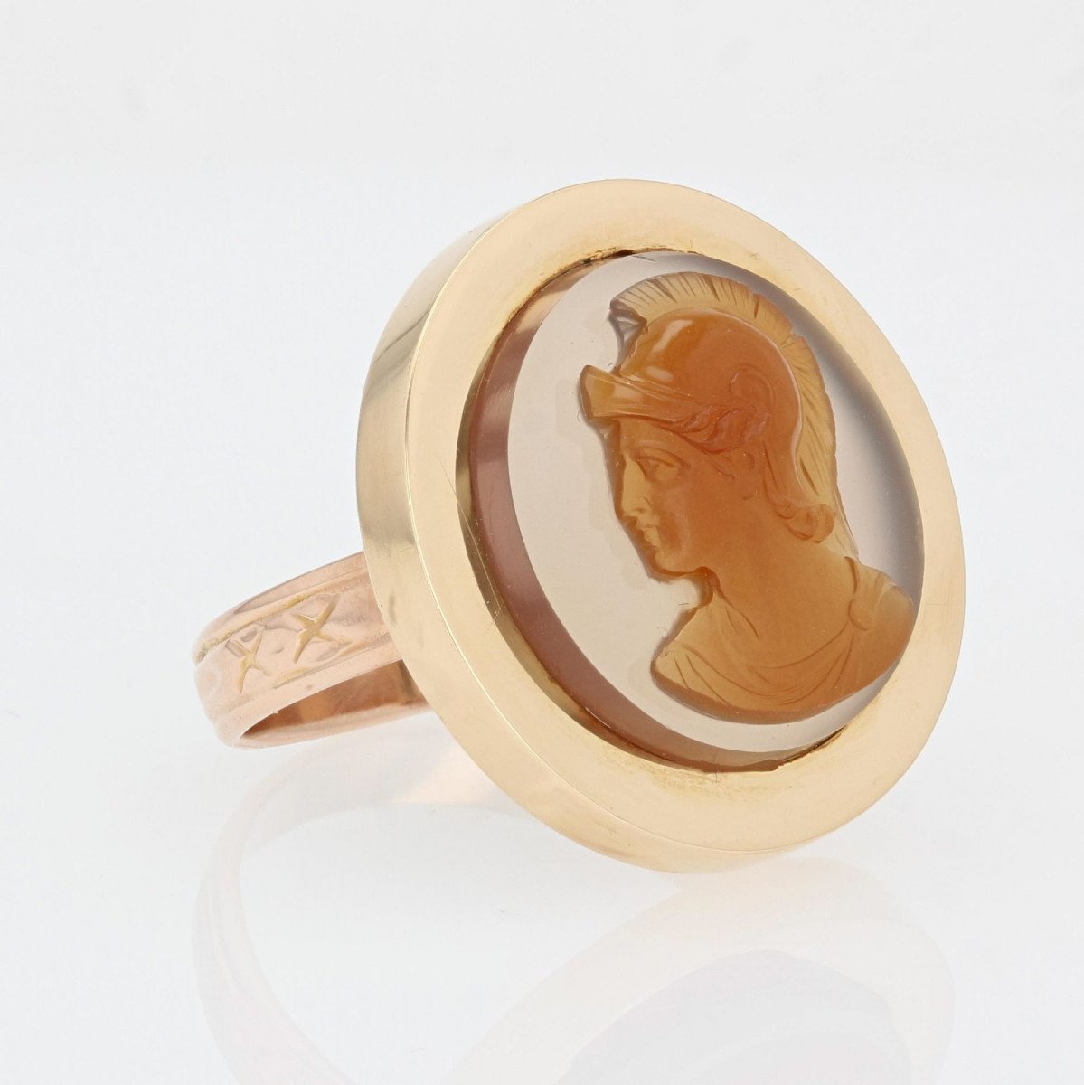 Cameo Ring On Old Agate-photo-3