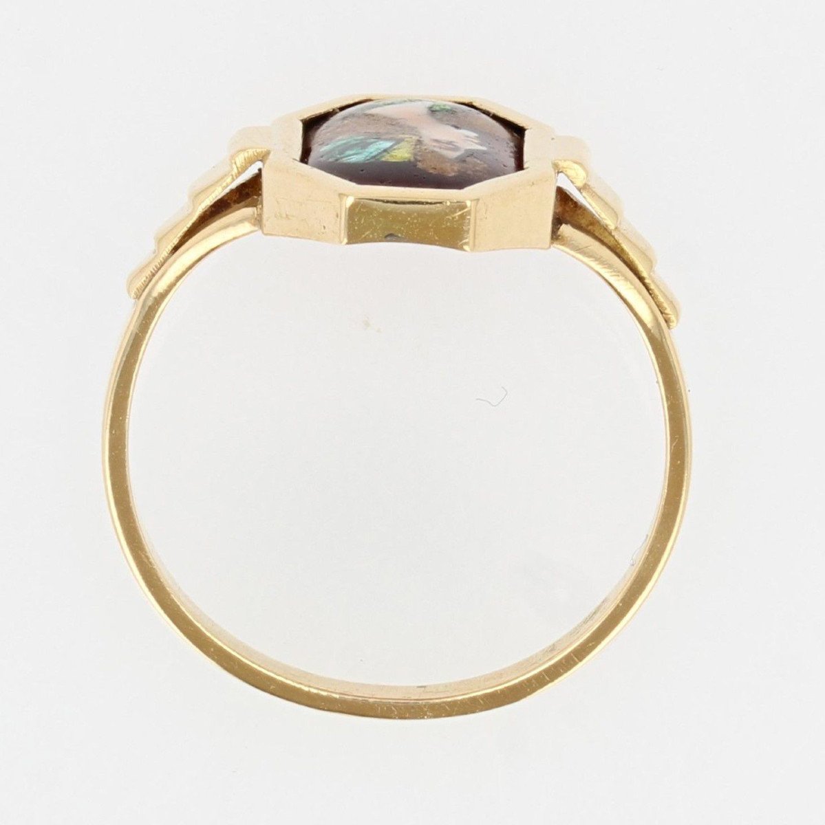 Limoges Enamel Ring Yellow Gold-photo-3