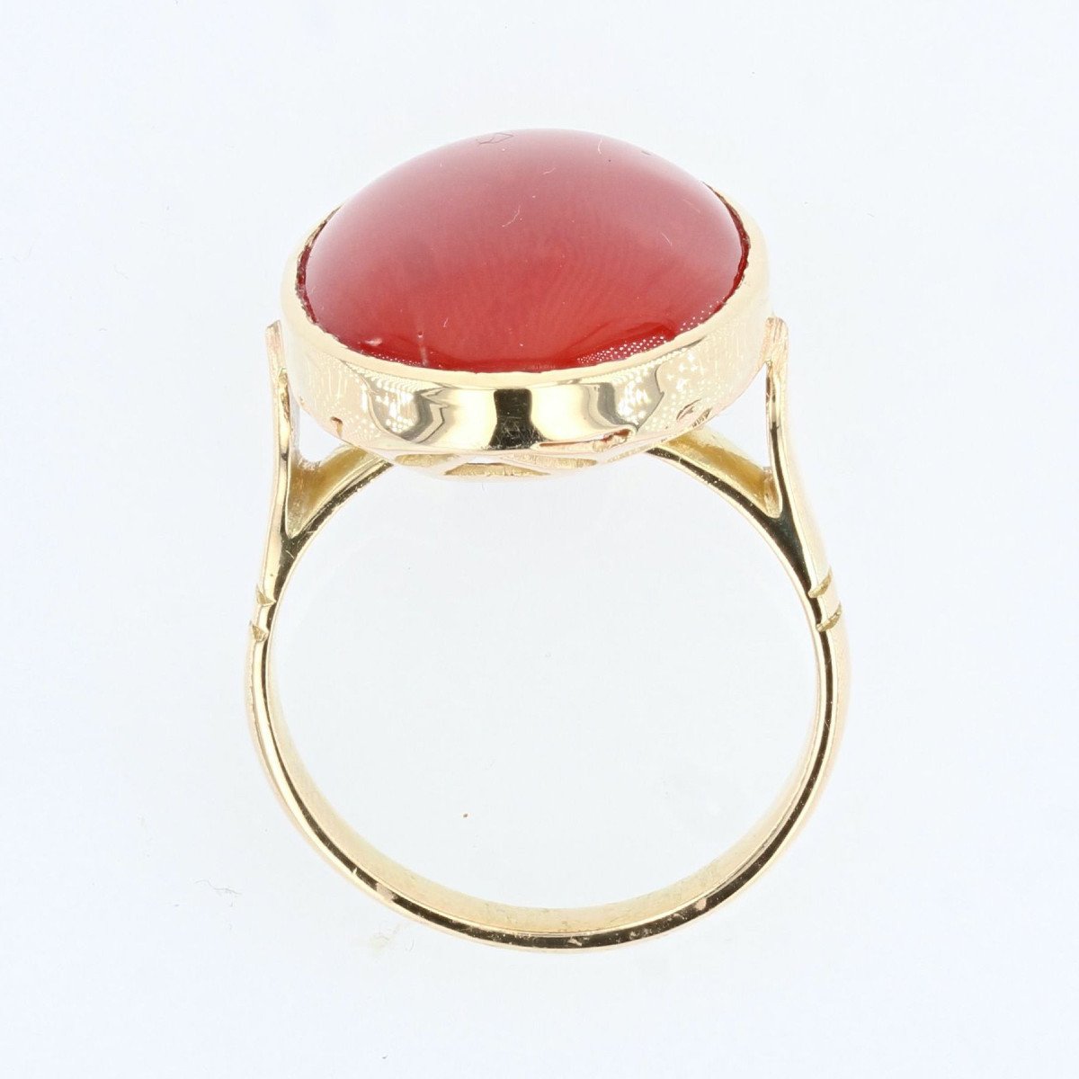 Old Ring And Its Japanese Red Coral-photo-6