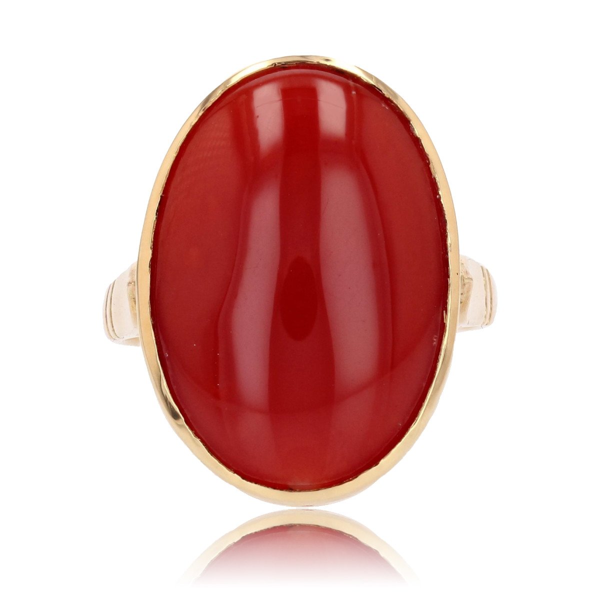 Old Ring And Its Japanese Red Coral
