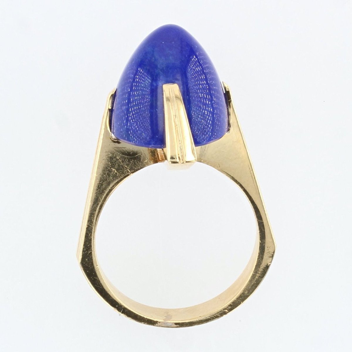 Bague En Or Et Lapis Lazuli Vintage-photo-3