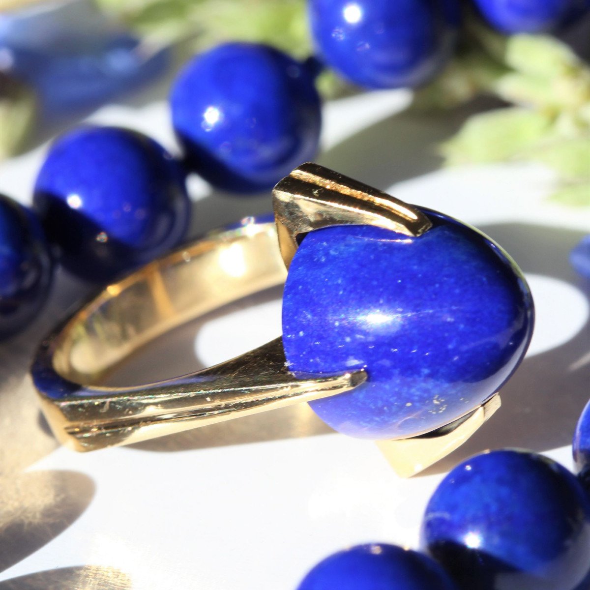 Vintage Gold And Lapis Lazuli Ring-photo-5