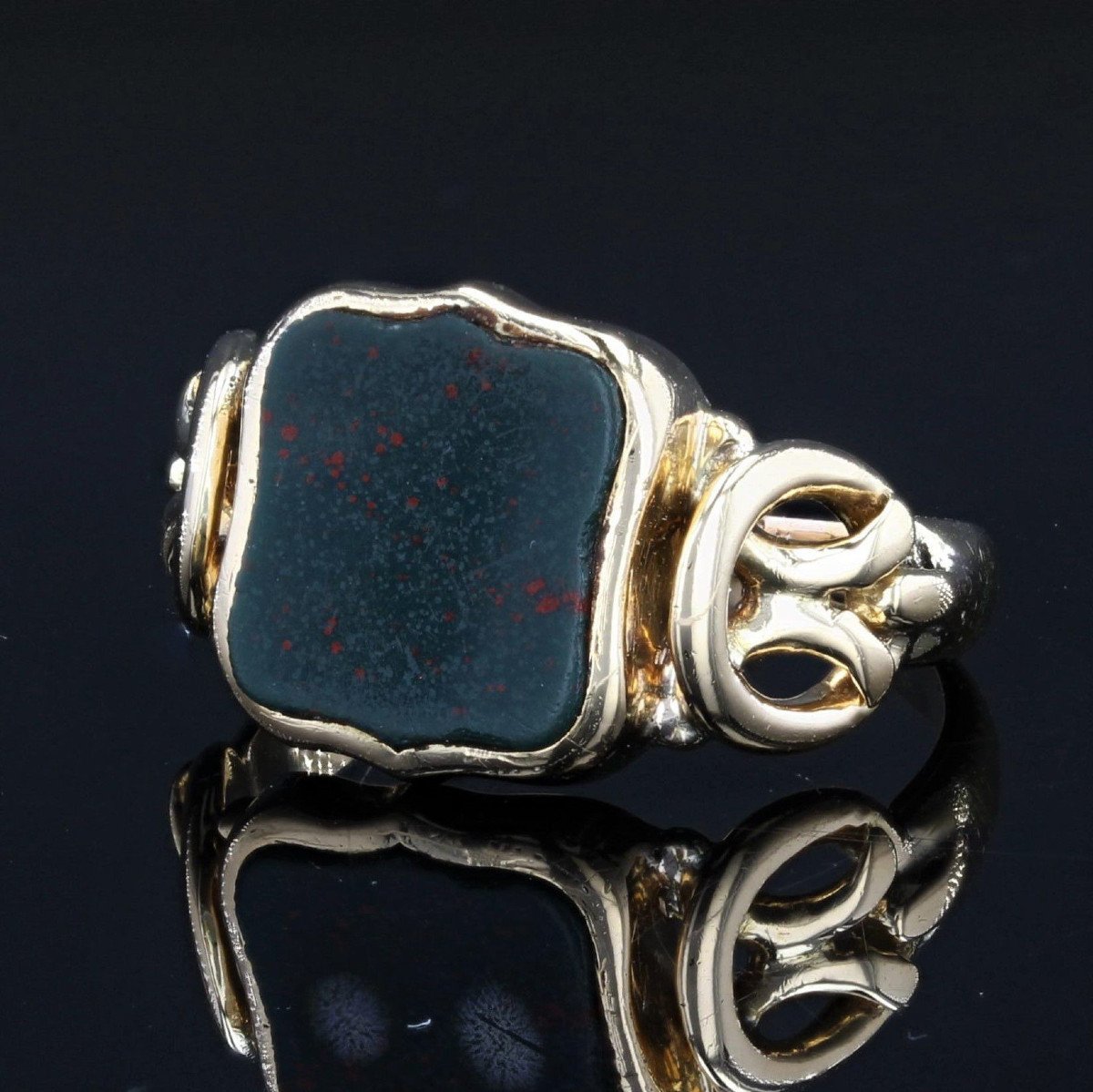 Ancient Blood Jasper Signet Ring-photo-3