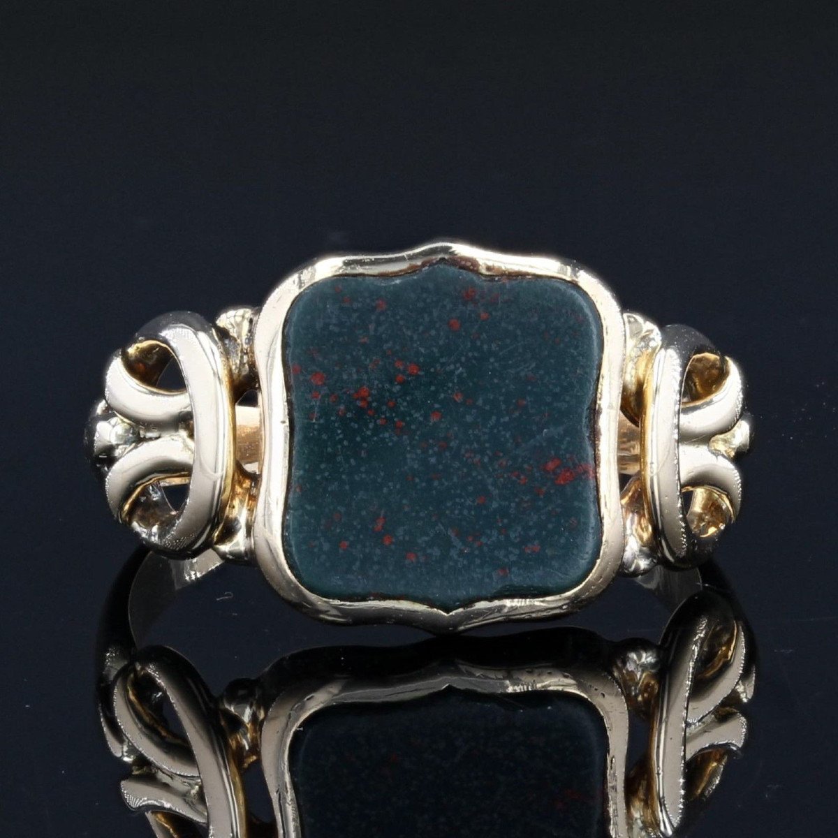 Ancient Blood Jasper Signet Ring-photo-4