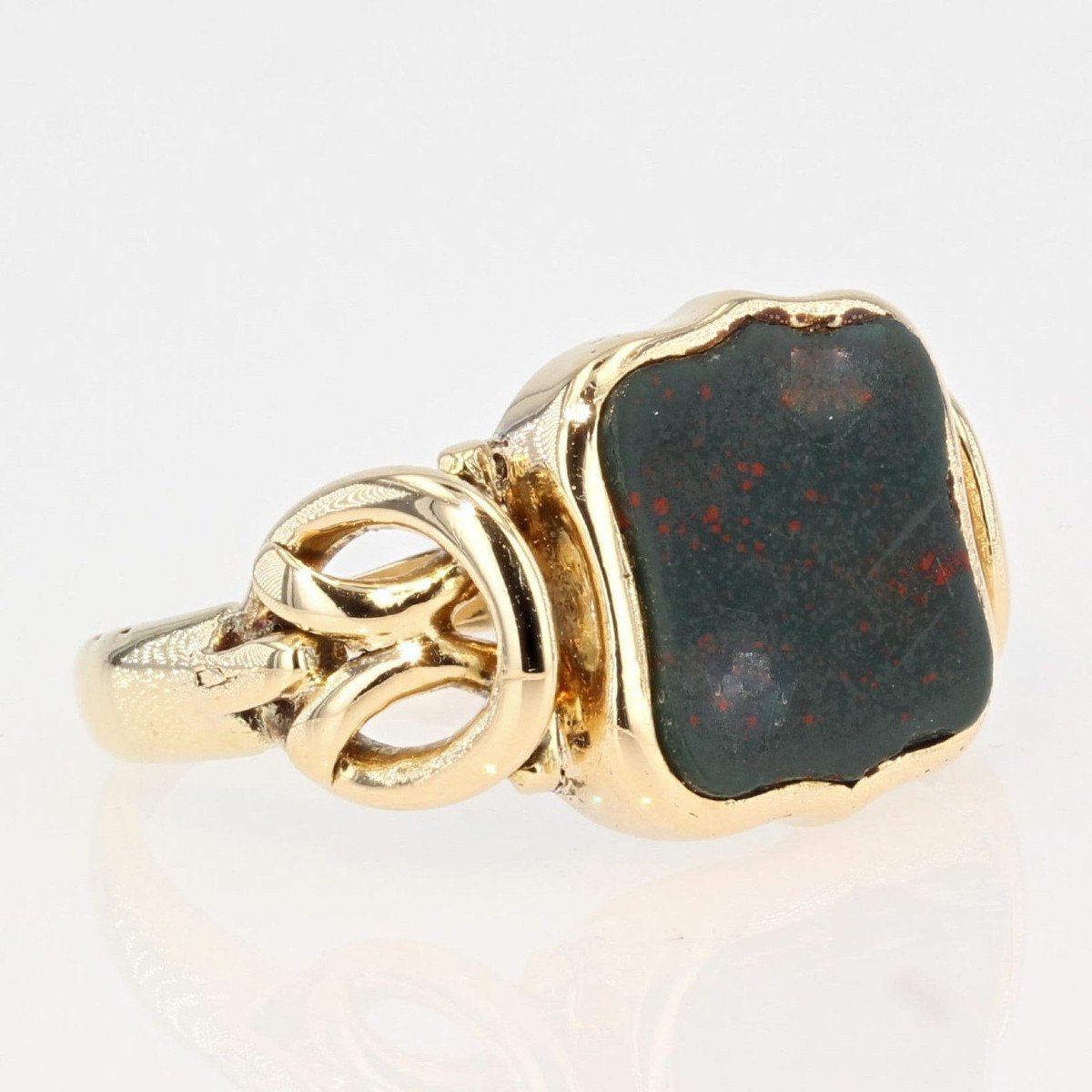 Ancient Blood Jasper Signet Ring-photo-5