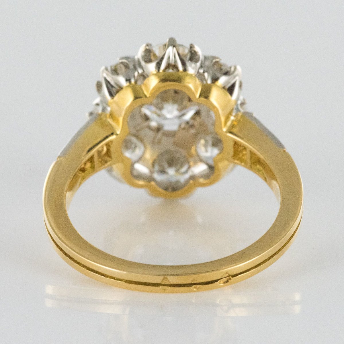 Bague Diamants Marguerite Platine Or-photo-5