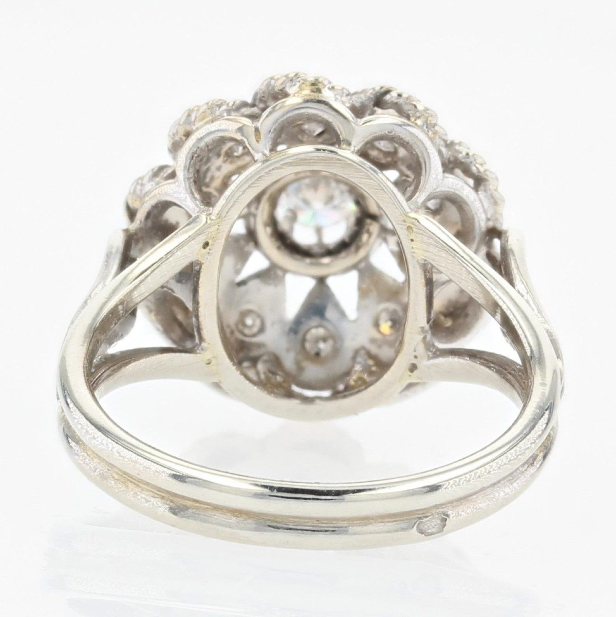 Bague Vintage Or Blanc Diamants-photo-6