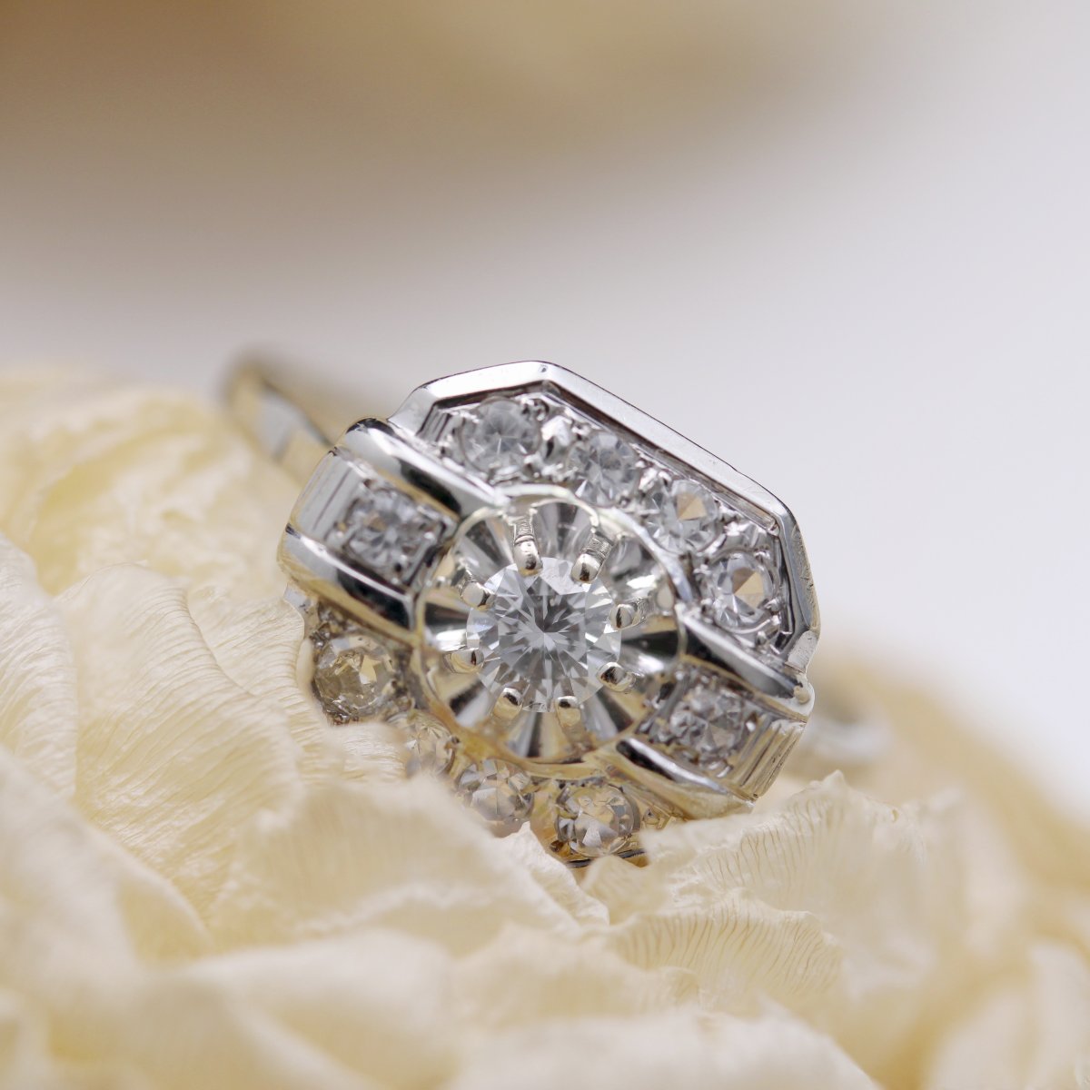 Bague Art Déco Diamants-photo-3