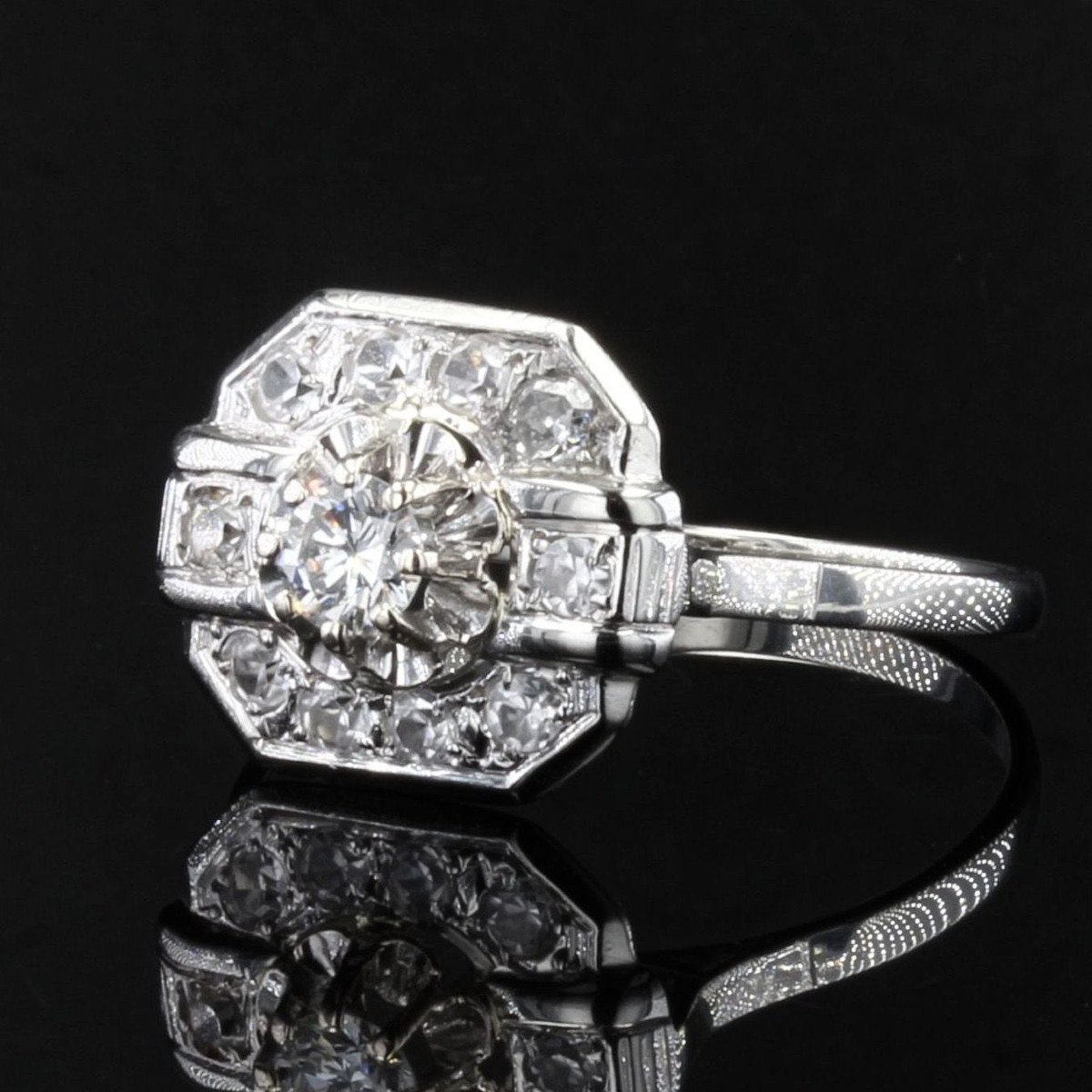 Bague Art Déco Diamants-photo-2