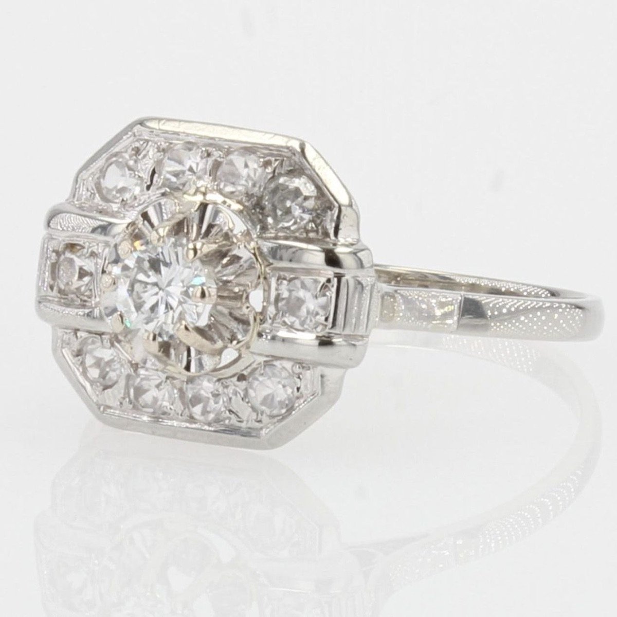 Bague Art Déco Diamants-photo-3