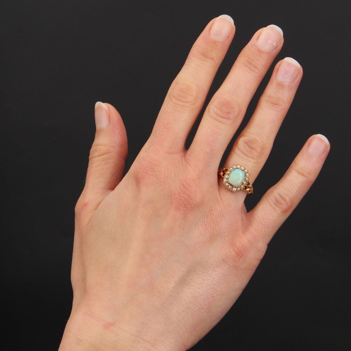 Opal Ring And Fine Pearls-photo-2