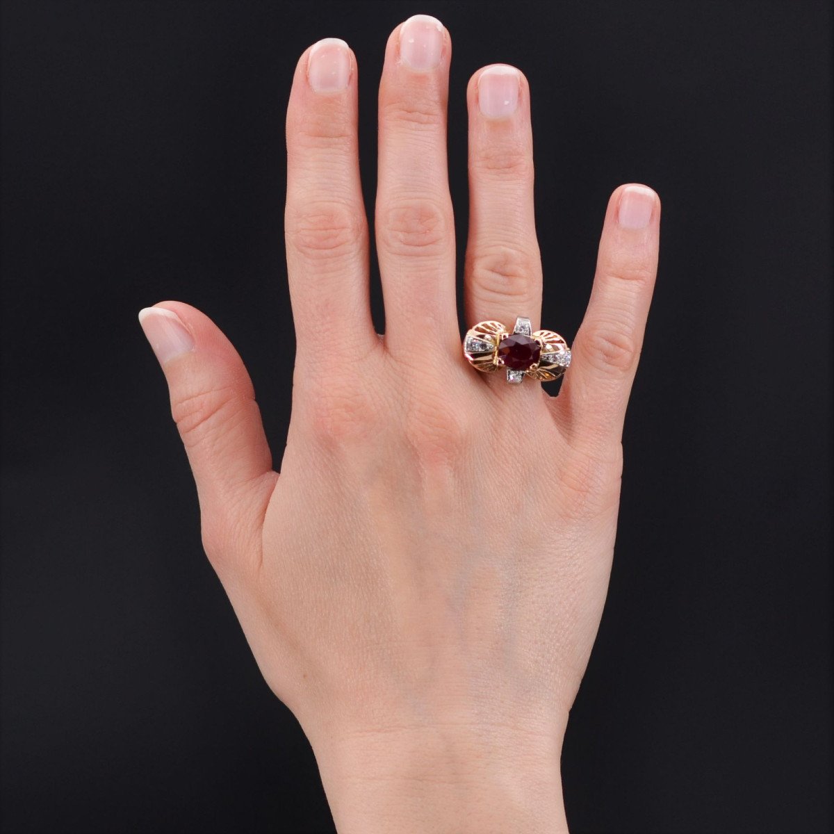 Vintage Ruby And Diamond Ring-photo-2