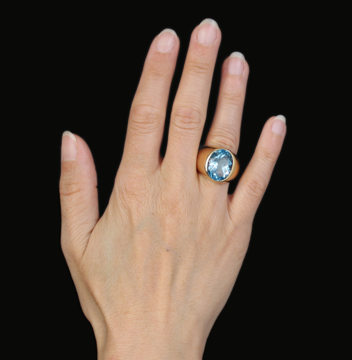 Bague Topaze Jonc En Or-photo-2