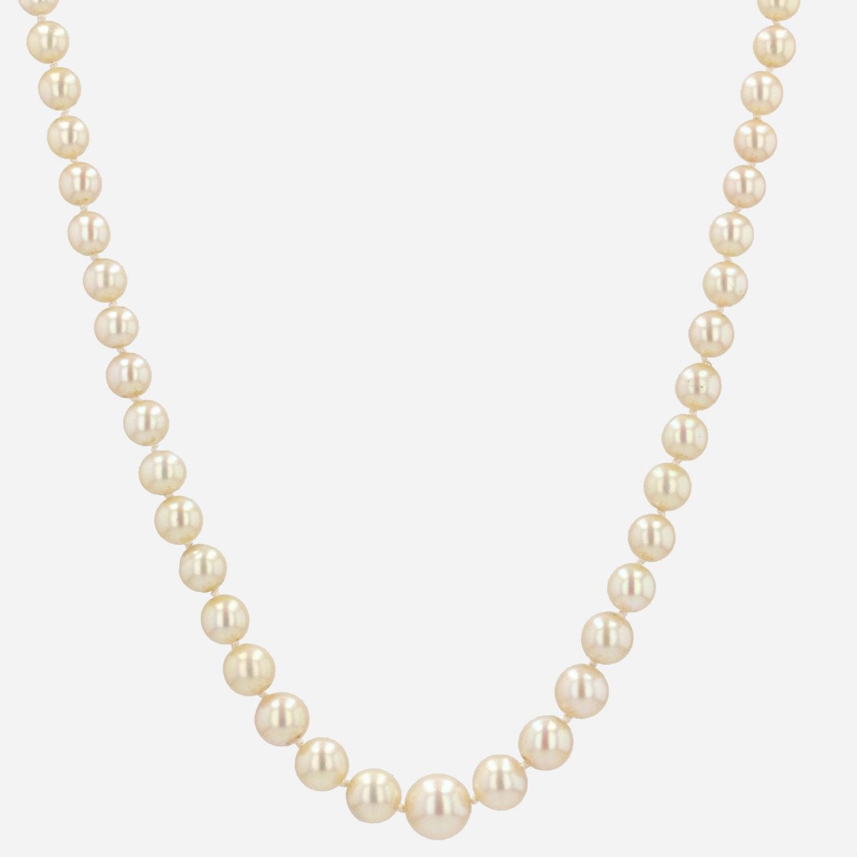 Collier De Perles De Culture Et Fermoir Or Blanc-photo-3