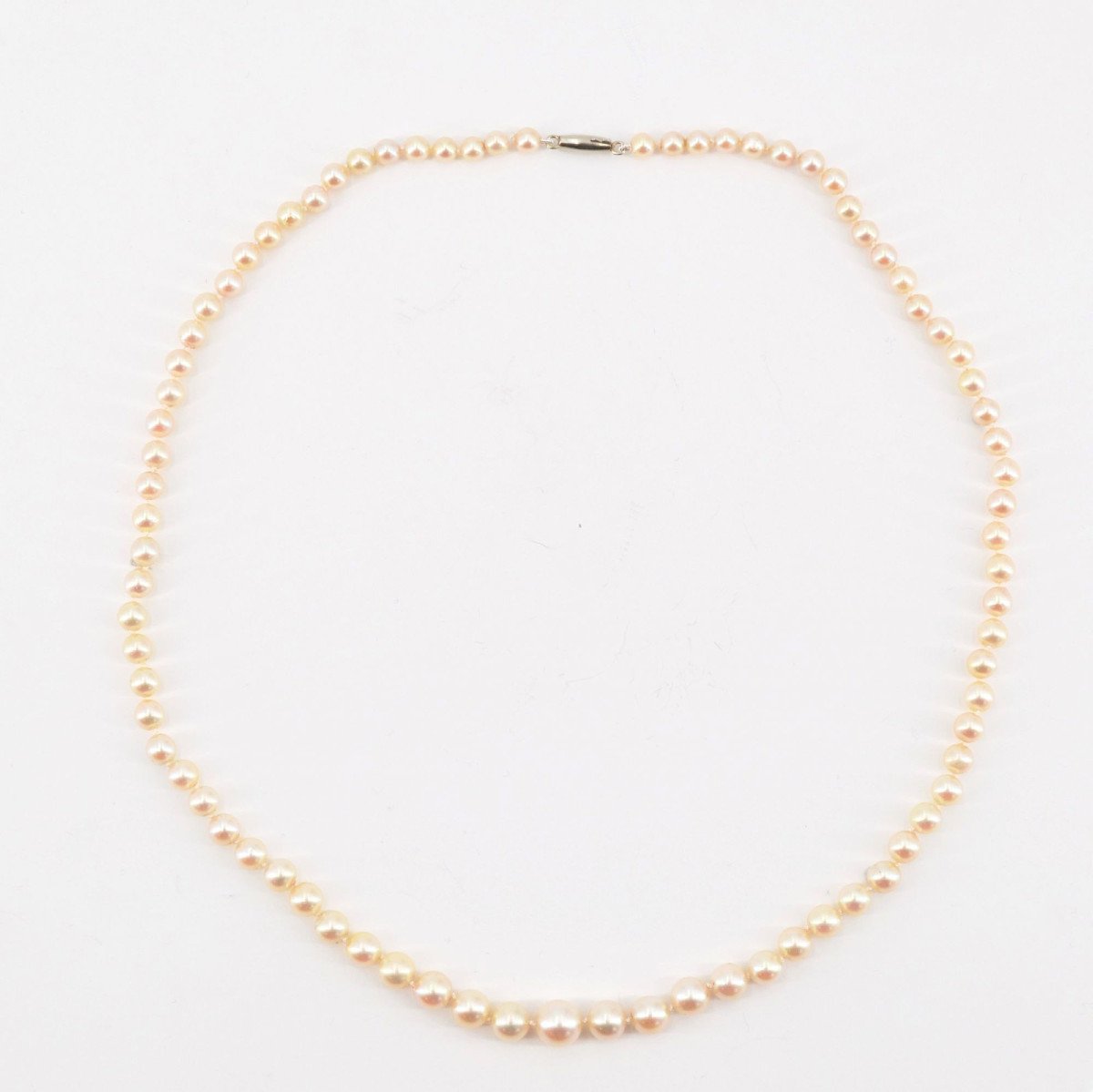 Collier De Perles De Culture Et Fermoir Or Blanc-photo-4