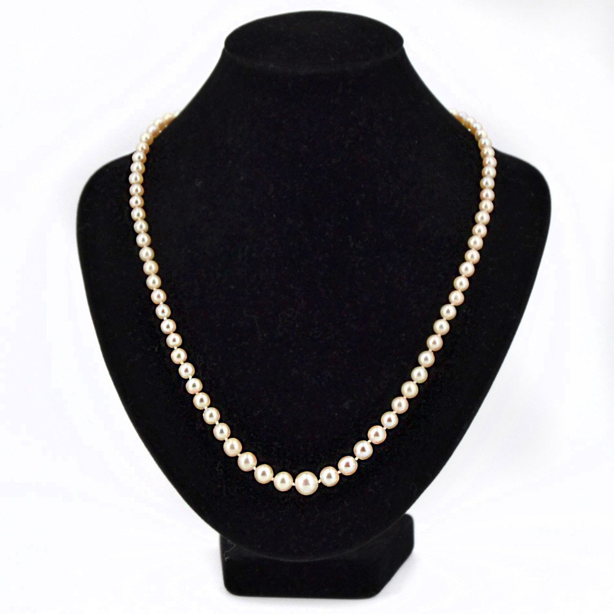 Collier De Perles De Culture Et Fermoir Or Blanc-photo-3
