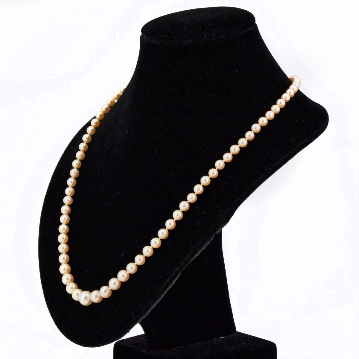 Collier De Perles De Culture Et Fermoir Or Blanc-photo-4