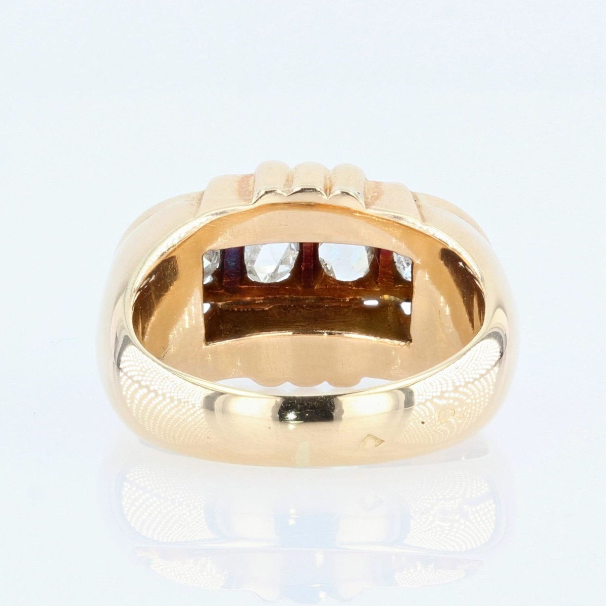 Rose Cut Diamond Tank Ring-photo-6