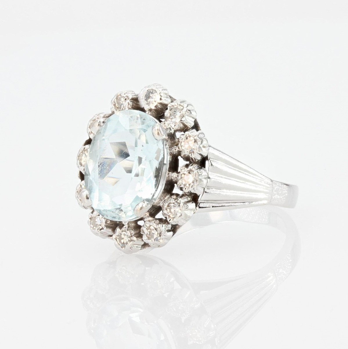 Antique Aquamarine And Diamond Ring-photo-3