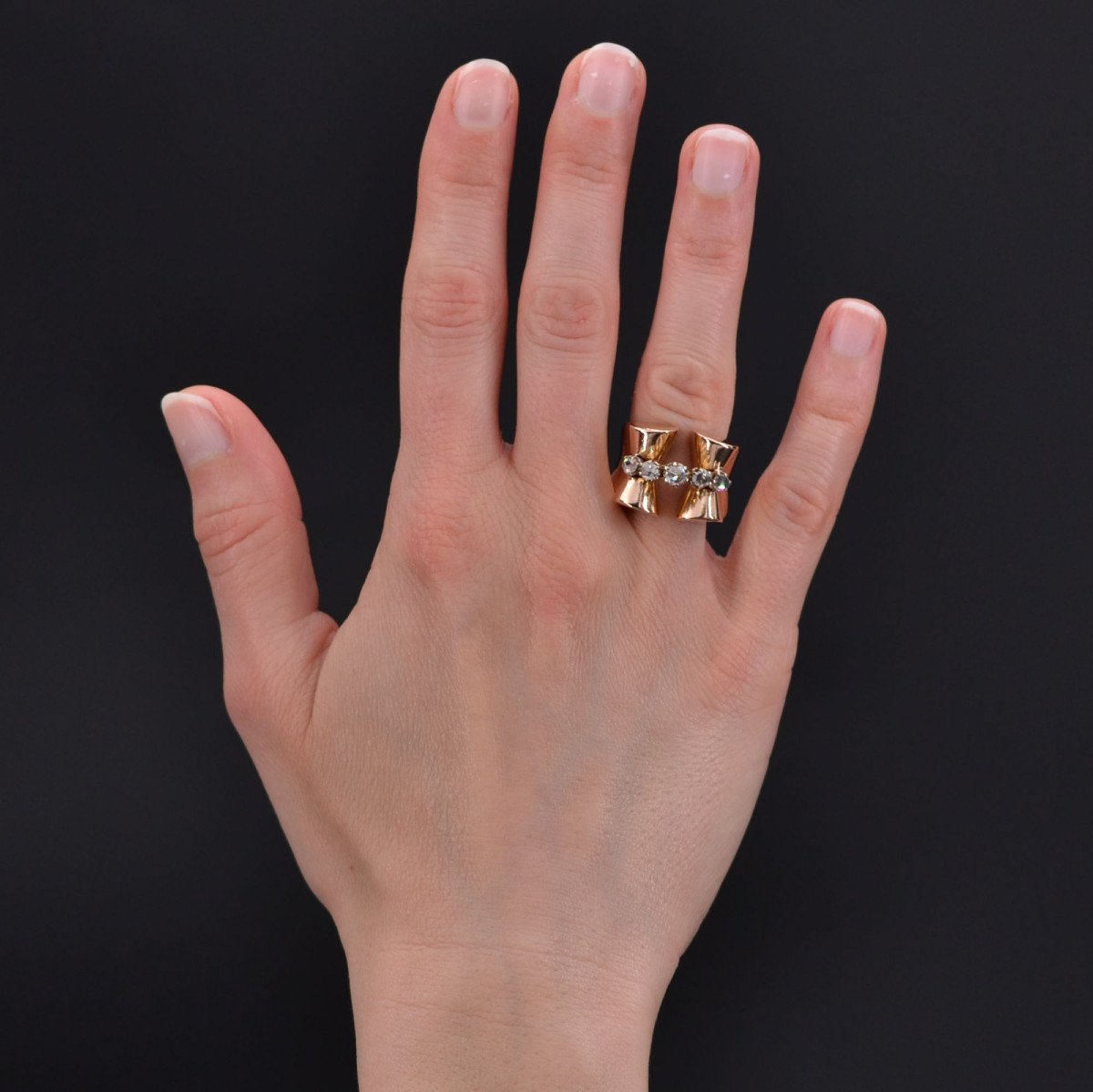 Bague Tank Diamants En Rose-photo-2