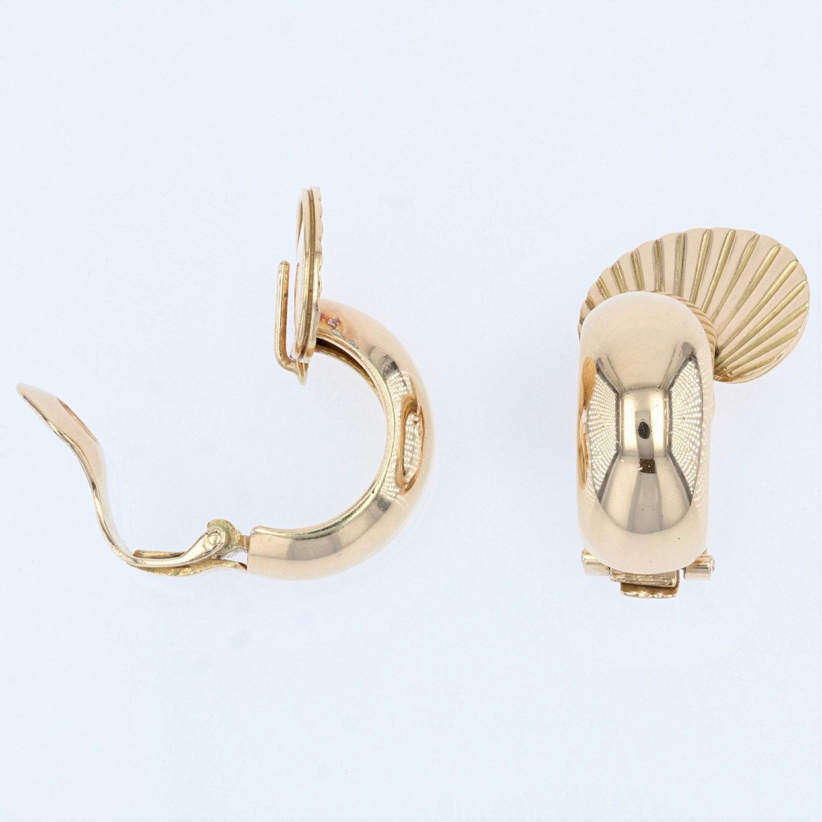 Clips d'Oreilles En Or Rétro-photo-3