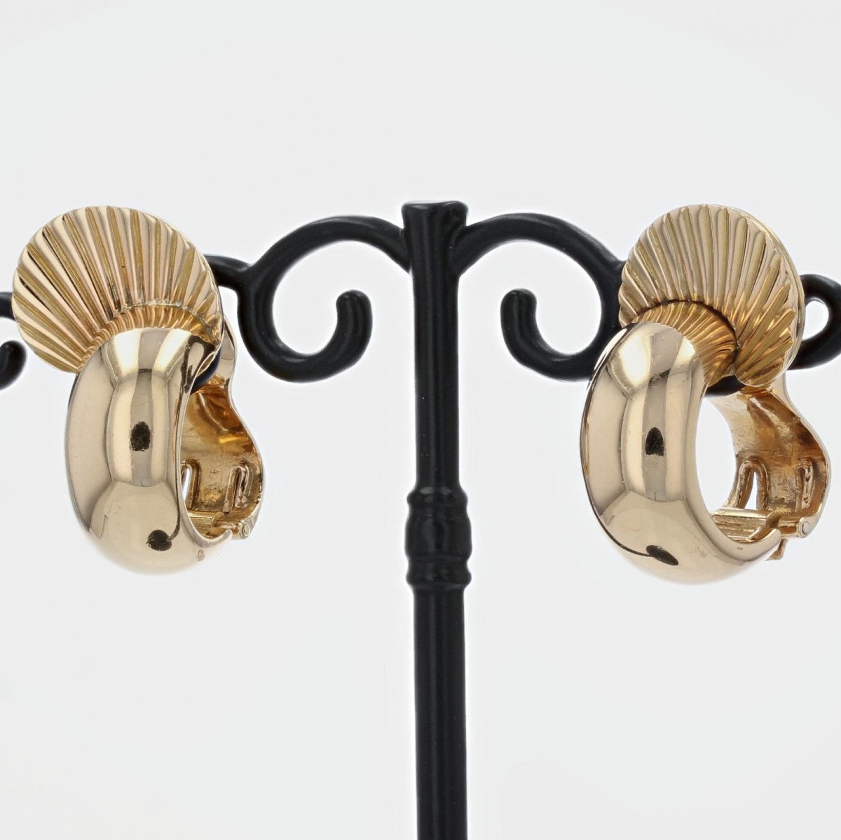 Clips d'Oreilles En Or Rétro-photo-2