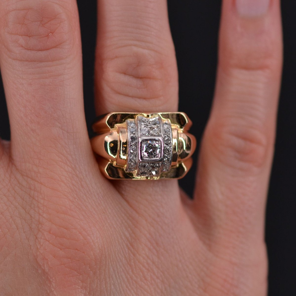 Tank Diamond Signet Ring-photo-1