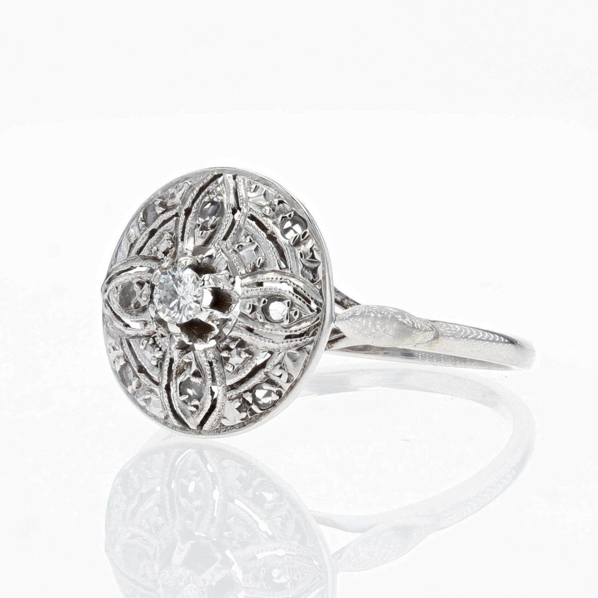 Fine Old Round Diamond Ring-photo-2