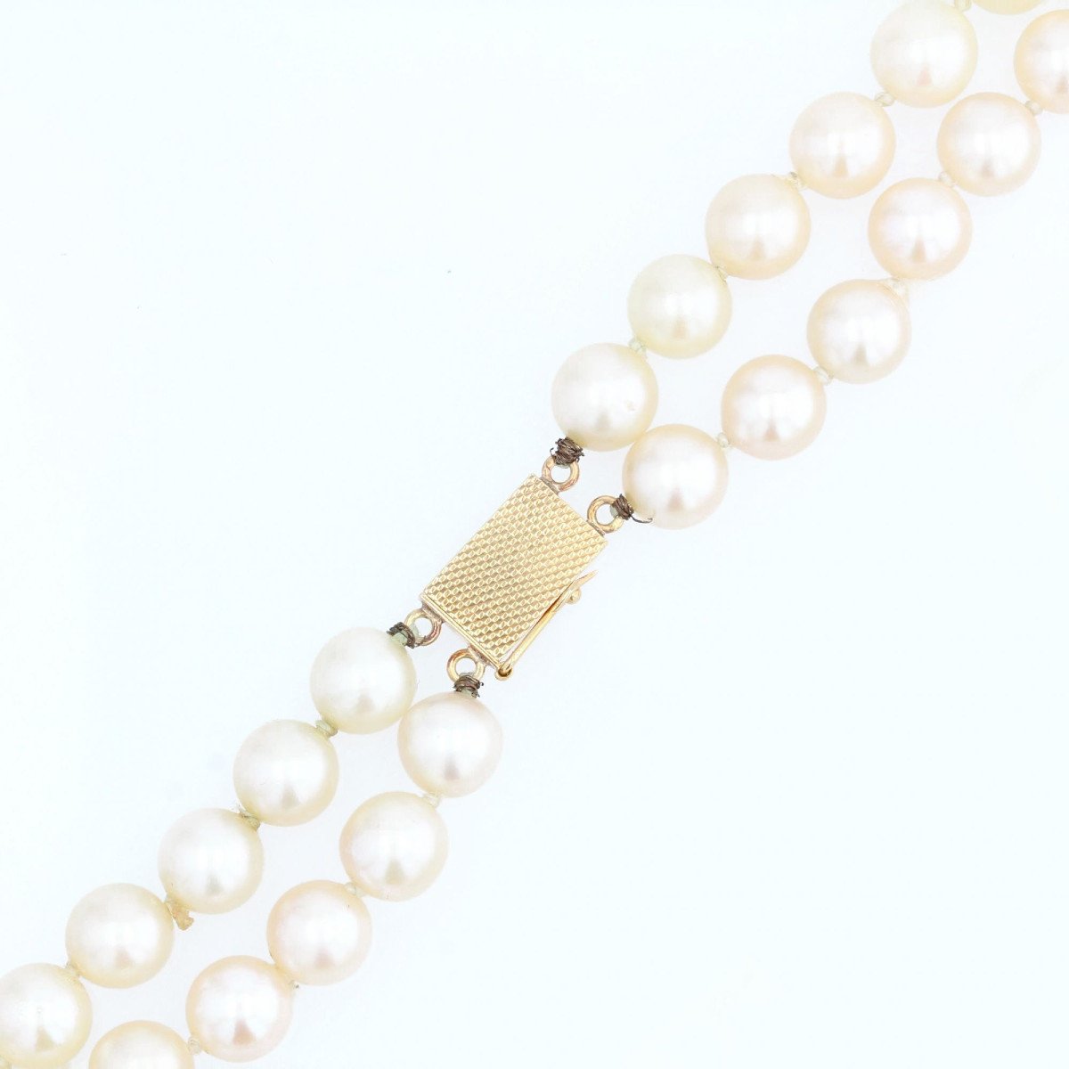 Double Row Cultured Pearl Necklace-photo-3