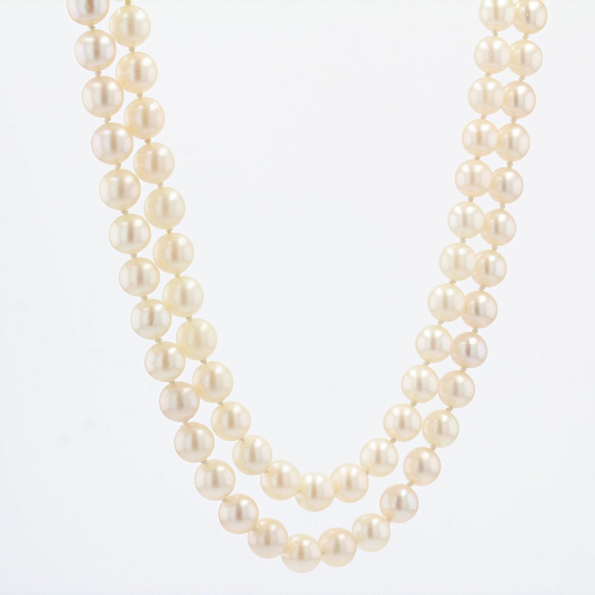 Double Row Cultured Pearl Necklace-photo-4
