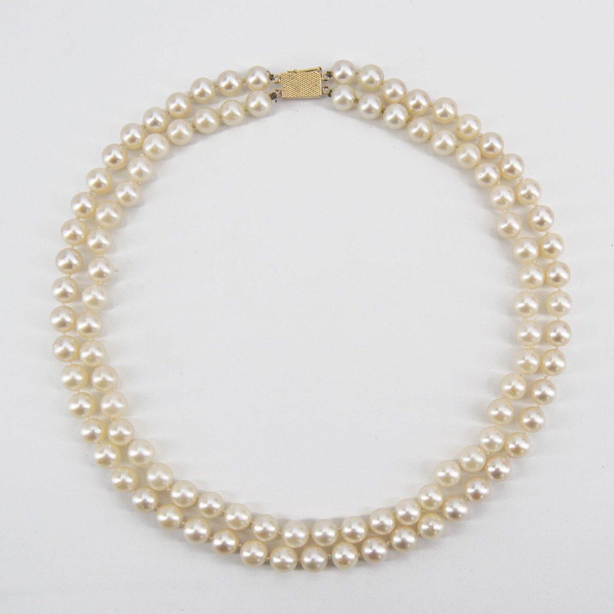 Double Row Cultured Pearl Necklace-photo-5