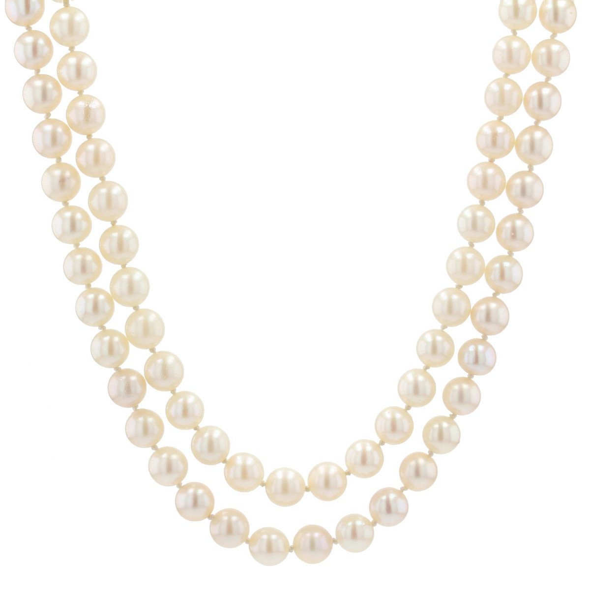 Double Row Cultured Pearl Necklace