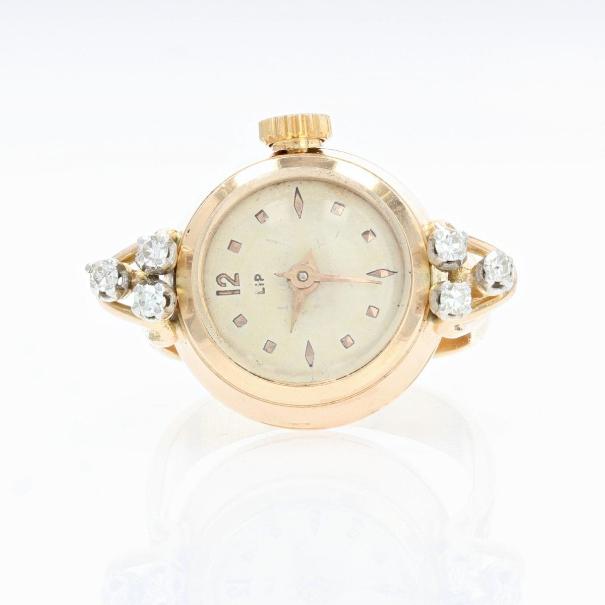 Bague Montre Lip Or Diamants-photo-4