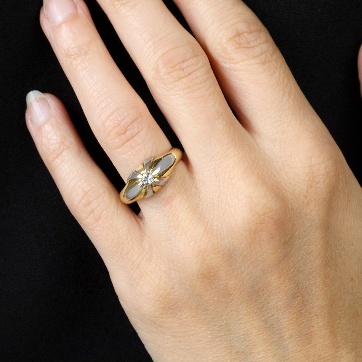 Bague Jonc Diamant 2 Ors-photo-2