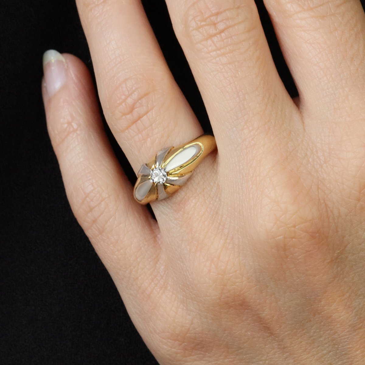 Bague Jonc Diamant 2 Ors-photo-8