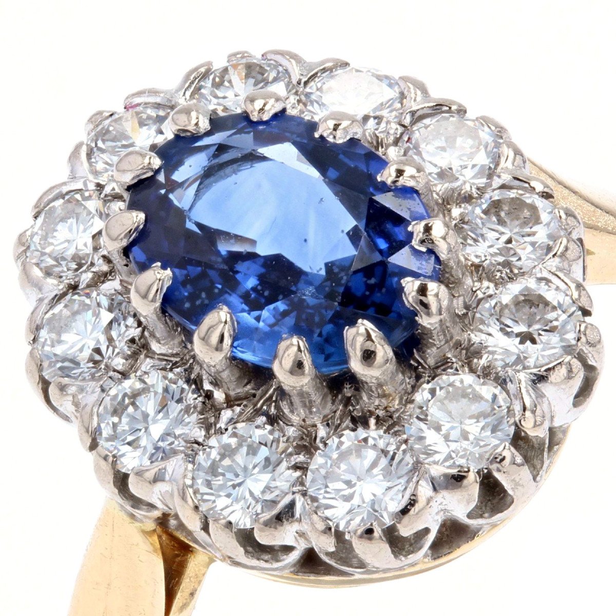 Pompadour Diamond And Sapphire Ring-photo-3
