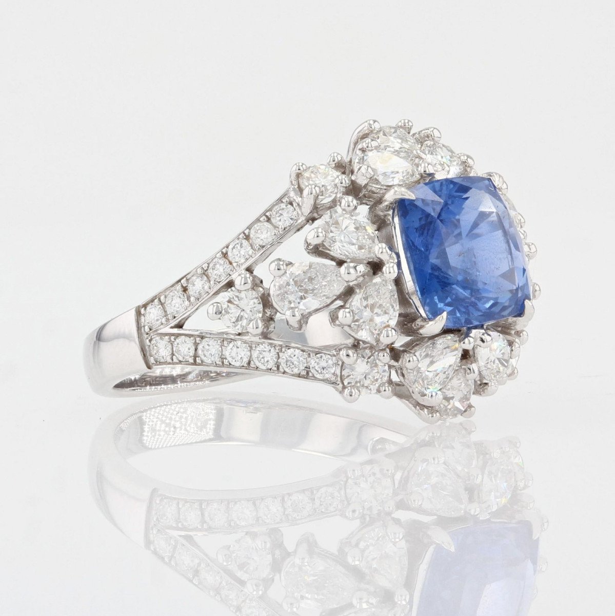 Sapphire And Diamond Dome Ring-photo-5