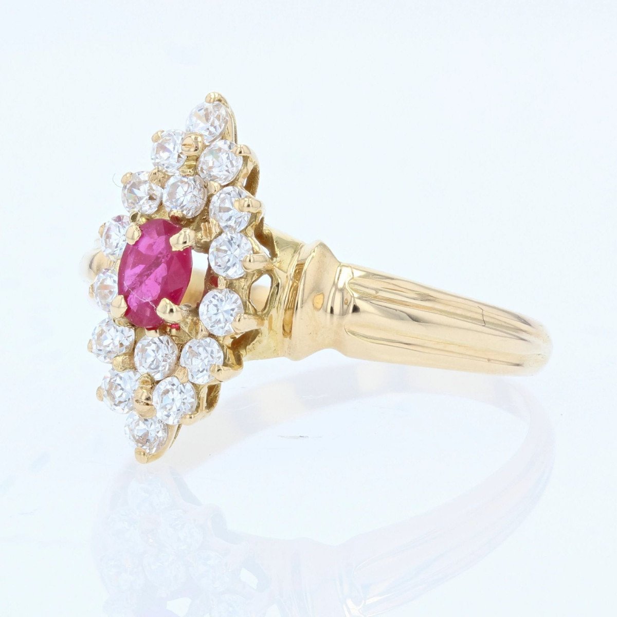 Marquise Ruby Diamond Ring-photo-3