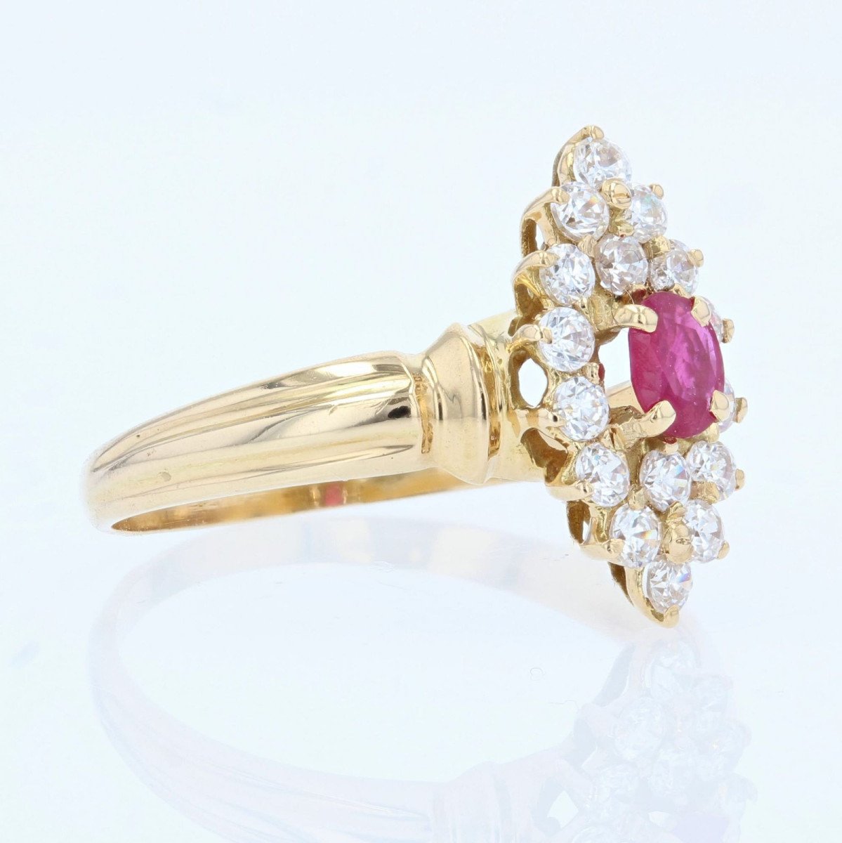 Marquise Ruby Diamond Ring-photo-4