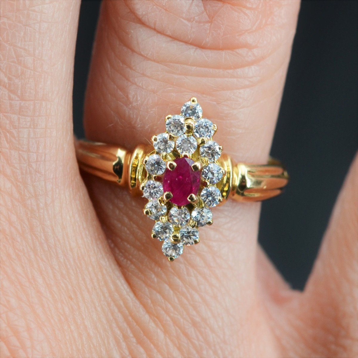 Marquise Ruby Diamond Ring-photo-1