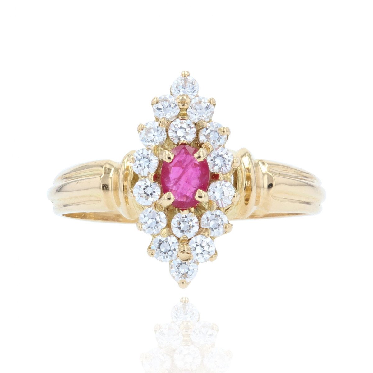 Marquise Ruby Diamond Ring