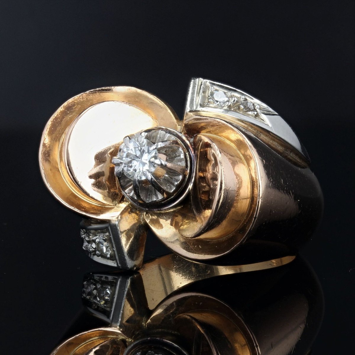 Retro Knot Diamond Ring-photo-4